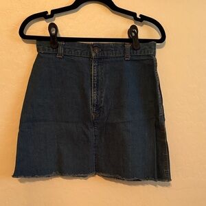 Vintage 1970s Levi’s Cut Off Denim Skirt 27 Inch Waist